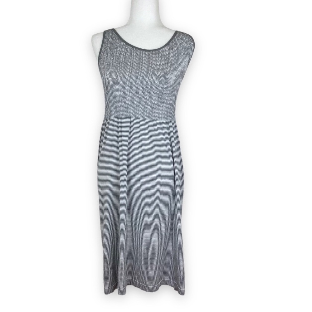 Lark & Grey (Size S/M) grey & White Stripe Maxi Dress